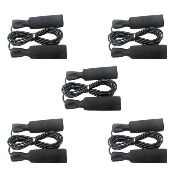 bag 5pcs rope with sponge handle students jump bearing skipping ropes gym workout equipment (black)
bag 5pcs rope with sponge handle students jump bearing skipping ropes gym workout equipment (black)