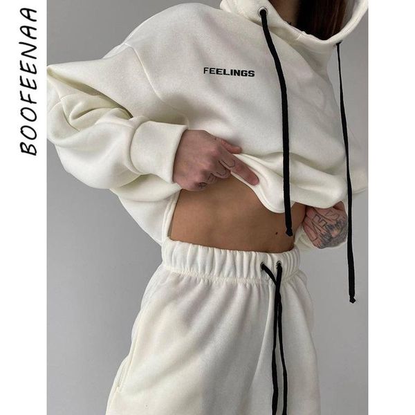 women's two piece pants boofeenaa sport 2 set feeling letter print fleece hoodie jogger tracksuit women sweatsuit matching sets c66-dh5, White
women's two piece pants boofeenaa sport 2 set feeling letter print fleece hoodie jogger tracksuit women sweatsuit matching sets c66-dh5, White