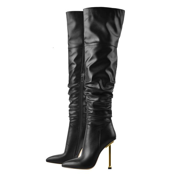 boots women's pointed toe metal heel black matte side zip knee high big size lady fashion classic long winter boots
boots women's pointed toe metal heel black matte side zip knee high big size lady fashion classic long winter boots