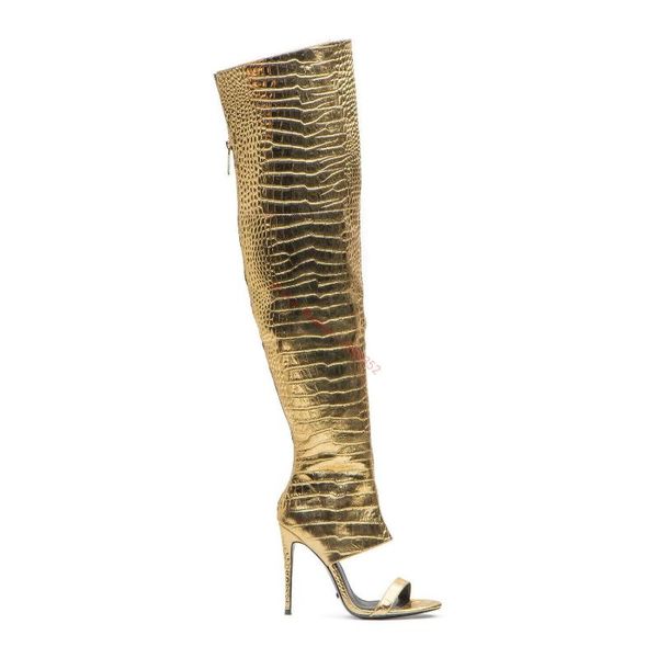 boots leather women's over the knee stiletto high heels open toe stone pattern shoes fashion ladies runway pure color 43, Black
boots leather women's over the knee stiletto high heels open toe stone pattern shoes fashion ladies runway pure color 43, Black