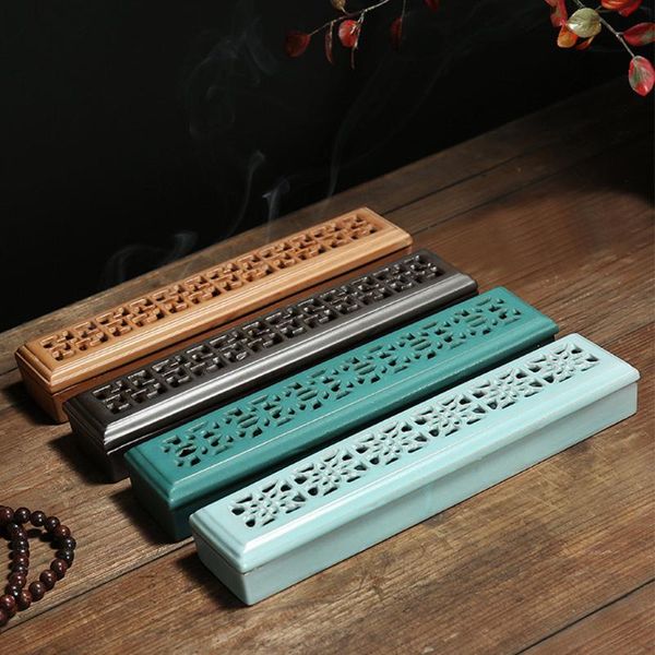 sachet bags vintage rectangular ceramic incense burner with exquisite lid porcelain stick holder stand ash catcher tray home collect
sachet bags vintage rectangular ceramic incense burner with exquisite lid porcelain stick holder stand ash catcher tray home collect