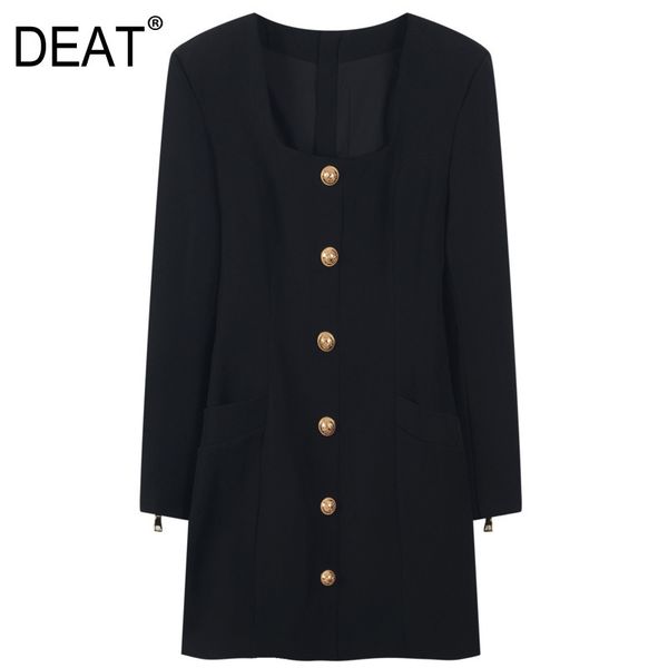 fashion tide blacj zipper dress high waist square collar bubble sleeve small black spring and summer gx1151 210421, Black;gray
fashion tide blacj zipper dress high waist square collar bubble sleeve small black spring and summer gx1151 210421, Black;gray
