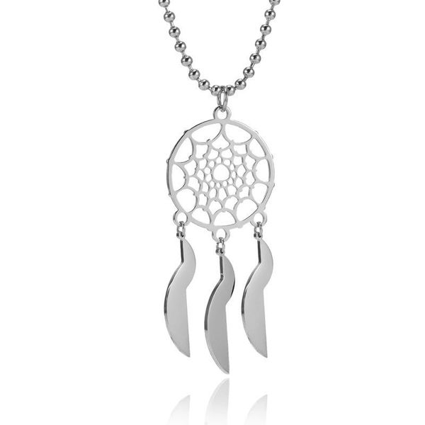 pendant necklaces tinglso ethnic style tassel feather titanium steel hollow mesh temperament sweater clavicle chain female, Silver
pendant necklaces tinglso ethnic style tassel feather titanium steel hollow mesh temperament sweater clavicle chain female, Silver