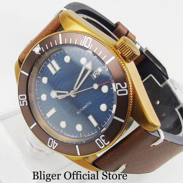 classic bronzed coated men's watch 41mm wristwatch nh35a miyota 8215 blue dial auto date luminous sapphire glass wristwatches, Slivery;brown
classic bronzed coated men's watch 41mm wristwatch nh35a miyota 8215 blue dial auto date luminous sapphire glass wristwatches, Slivery;brown