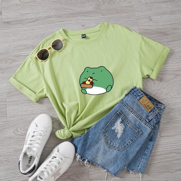 women's t-shirt summer kawaii frog cartoon printed t shirts women short sleeve casual harajuku vintage friends korean style tshirt fem, White
women's t-shirt summer kawaii frog cartoon printed t shirts women short sleeve casual harajuku vintage friends korean style tshirt fem, White
