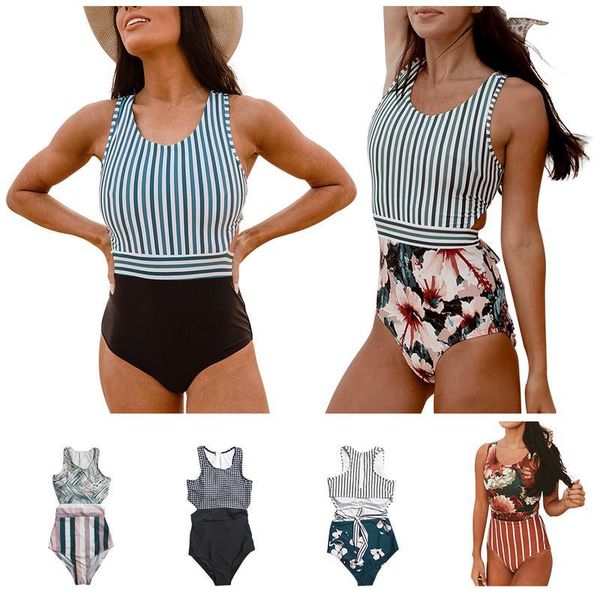 one-piece suits women fashion swimsuit leaf print color matching high waist ladies tight back
one-piece suits women fashion swimsuit leaf print color matching high waist ladies tight back