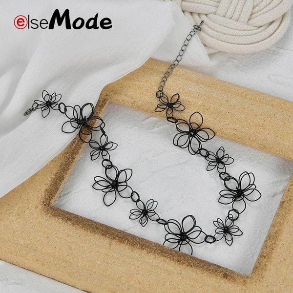 pendant necklaces elsemode vintage black hollow flowers stainless steel women chokers for party accessories punk jewelry, Silver
pendant necklaces elsemode vintage black hollow flowers stainless steel women chokers for party accessories punk jewelry, Silver