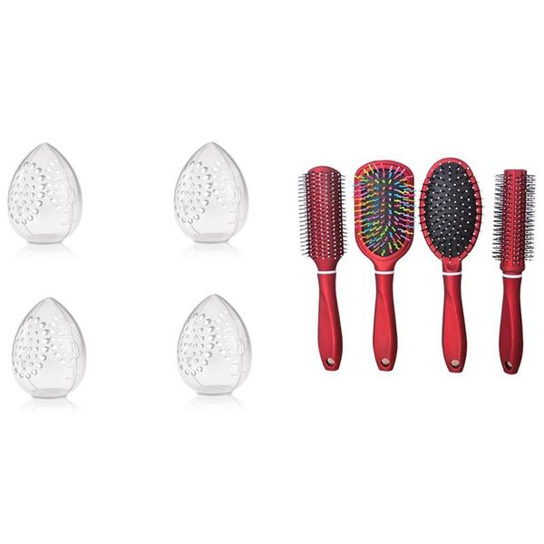 hair brushes 4 pcs for women-hair comb & breathable cosmetic sponge travel bag, storage box, Silver
hair brushes 4 pcs for women-hair comb & breathable cosmetic sponge travel bag, storage box, Silver
