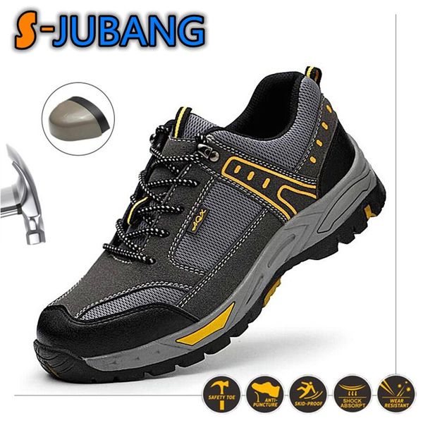boots men's steel toe work safety shoes indestructible hiking camping breathable anti-smashing industrial sneakers c8127, Black
boots men's steel toe work safety shoes indestructible hiking camping breathable anti-smashing industrial sneakers c8127, Black