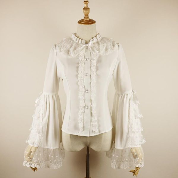 chiffon & embroidery lace ruffle collar flare sleeve vintage blouse women plus size victorian shirt lolita gothic clothing women's blo, White
chiffon & embroidery lace ruffle collar flare sleeve vintage blouse women plus size victorian shirt lolita gothic clothing women's blo, White
