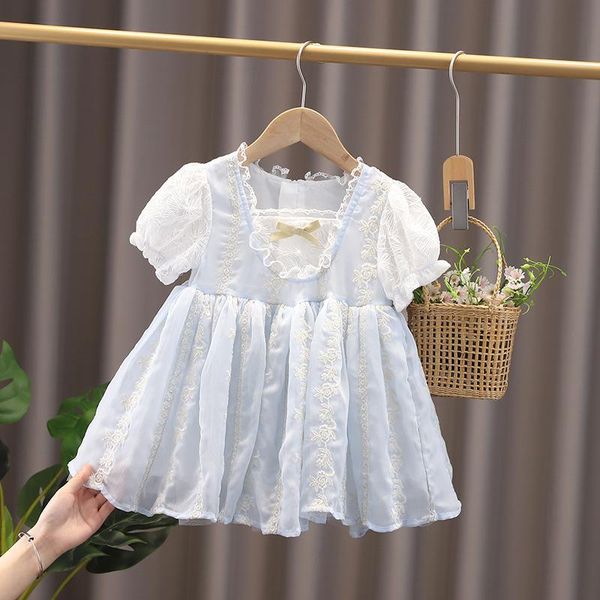 girl's dresses summer baby girl dress blue pink lolita style bubble sleeve floral embroidered princess lovely infant girls casual, Red;yellow
girl's dresses summer baby girl dress blue pink lolita style bubble sleeve floral embroidered princess lovely infant girls casual, Red;yellow