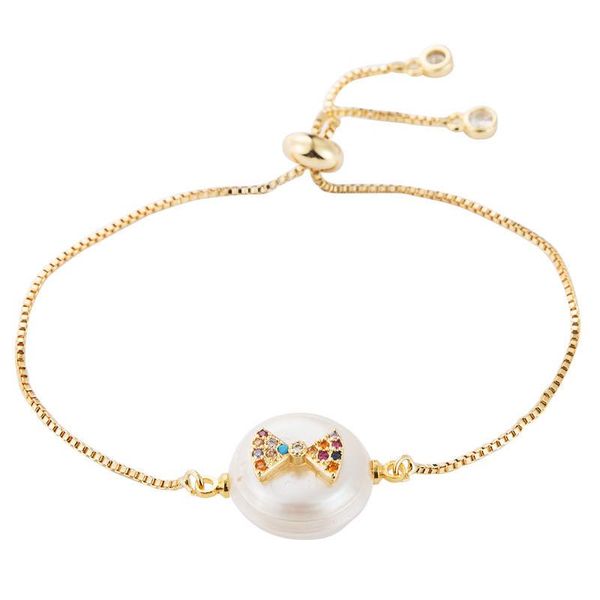 charm bracelets style female bracelet with copper microinlaid color zircon adjustable pearl, Golden;silver
charm bracelets style female bracelet with copper microinlaid color zircon adjustable pearl, Golden;silver