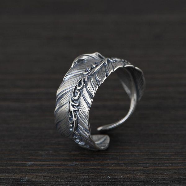 cluster rings punk style s925 sterling silver vintage men's ring thai fashion feather, Golden;silver
cluster rings punk style s925 sterling silver vintage men's ring thai fashion feather, Golden;silver