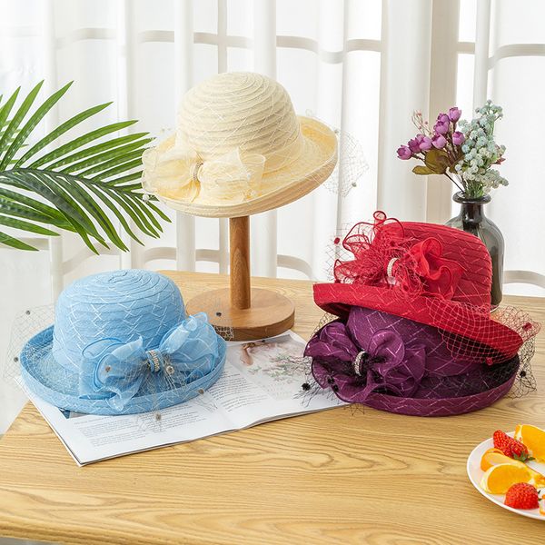 crimped mesh hat summer ladies trendy fashion wild luxury designer flower veil sunshade sunscreen, Blue;gray
crimped mesh hat summer ladies trendy fashion wild luxury designer flower veil sunshade sunscreen, Blue;gray