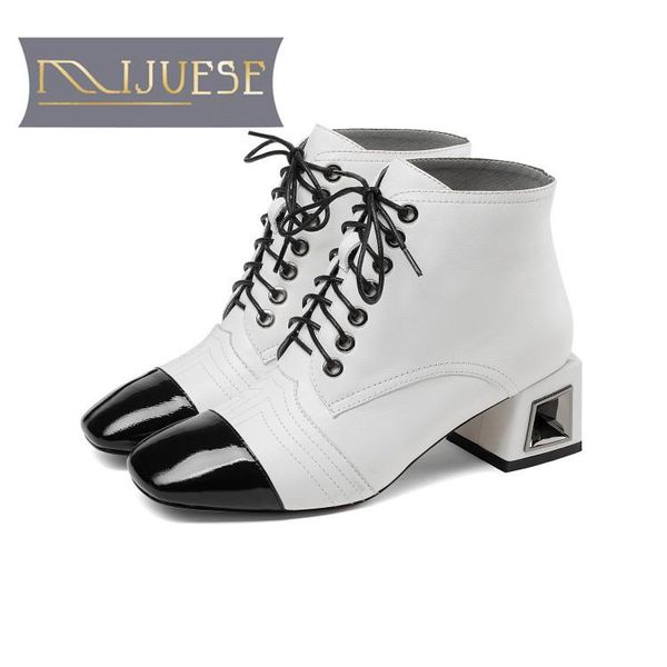 boots mljuese 2021 women ankle soft cow leather winter warm fur mixed colors sewing female size 33-43, Black
boots mljuese 2021 women ankle soft cow leather winter warm fur mixed colors sewing female size 33-43, Black