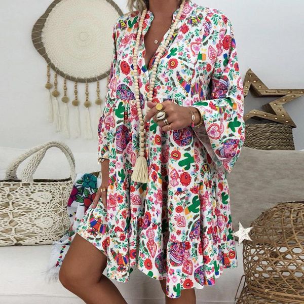 casual dresses women ladies loose print three quarter sleeve mini dress summer sundress retro collar robe femme ete #25 i3k2, Black;gray
casual dresses women ladies loose print three quarter sleeve mini dress summer sundress retro collar robe femme ete #25 i3k2, Black;gray