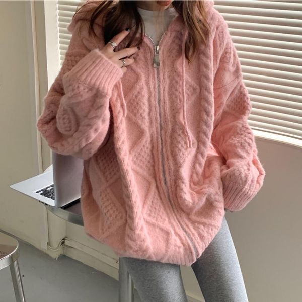 women's jackets female qiu dong han edition retro loose more languid is lazy outside wear sweaters to keep warm hooded cardigan coat, Black;brown
women's jackets female qiu dong han edition retro loose more languid is lazy outside wear sweaters to keep warm hooded cardigan coat, Black;brown