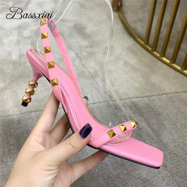 concise summer real leather sandals women rivet decor high heels back strap open toe runway sandalias de mujer dress shoes, Black
concise summer real leather sandals women rivet decor high heels back strap open toe runway sandalias de mujer dress shoes, Black