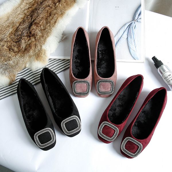 dress shoes velvet flats women crystal metal buckle nubuck leather loafers ladies plush warm moccasins slip on winter shoe cfuz, Black
dress shoes velvet flats women crystal metal buckle nubuck leather loafers ladies plush warm moccasins slip on winter shoe cfuz, Black