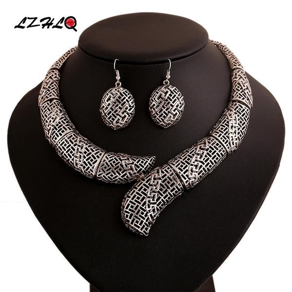 earrings & necklace liuxsp gothic choker set statement hollow metal clavicle chain necklaces vintage punk jewelry accessories, Silver
earrings & necklace liuxsp gothic choker set statement hollow metal clavicle chain necklaces vintage punk jewelry accessories, Silver