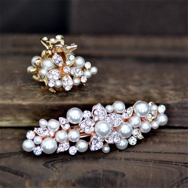 hair clips & barrettes 2pcs gold color metal ornaments jewelry crystal pearls flower crab clip bride wedding accessories, Golden;silver
hair clips & barrettes 2pcs gold color metal ornaments jewelry crystal pearls flower crab clip bride wedding accessories, Golden;silver