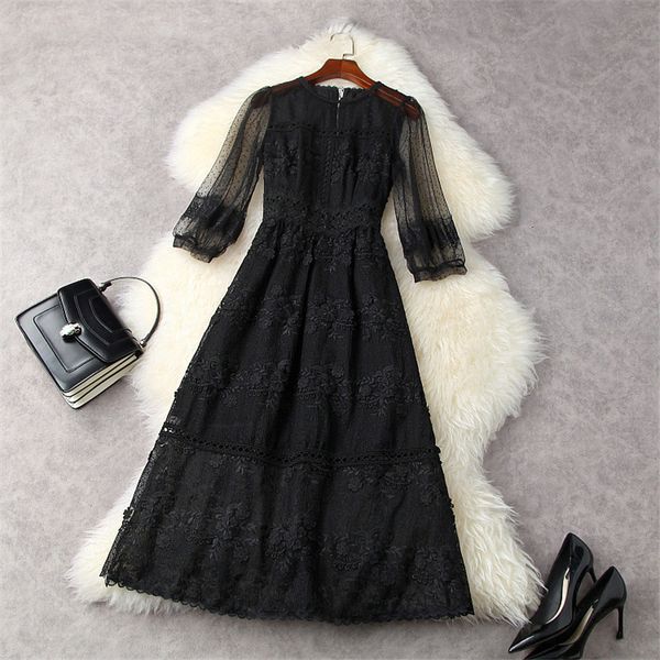 two piece dress runway fashion spring designers see through the embroidery mesh dress up as party black robes shmi, White
two piece dress runway fashion spring designers see through the embroidery mesh dress up as party black robes shmi, White