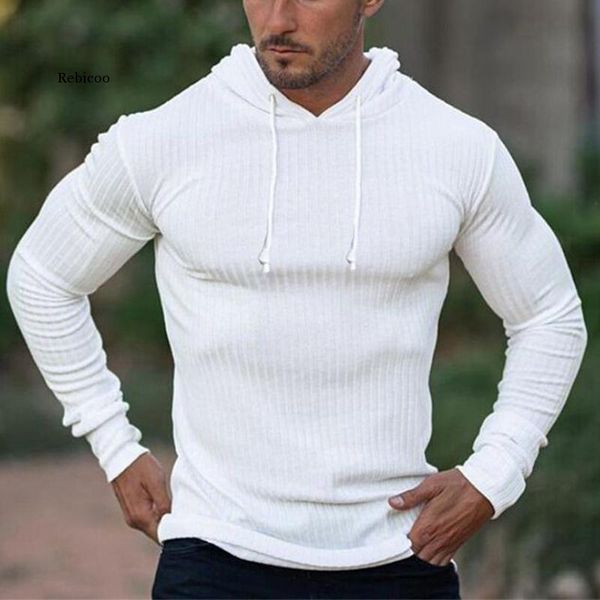 men's hoodies & sweatshirts men casual solid knitted hooded sweatshirt spring fashion long sleeve slim track male fitness sports pullov, Black
men's hoodies & sweatshirts men casual solid knitted hooded sweatshirt spring fashion long sleeve slim track male fitness sports pullov, Black