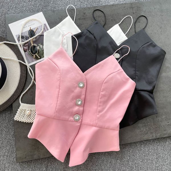 bras sets women fashion v collar buckle short wear sleeveless solid color elegant korean clothing tank camis s207 xgk6, Red;black
bras sets women fashion v collar buckle short wear sleeveless solid color elegant korean clothing tank camis s207 xgk6, Red;black