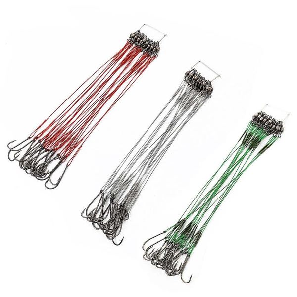 20pcs/lot 3 colors 20lb-80lb anti bite steel fishing line wire leader with swivel accessory barrel hooks
20pcs/lot 3 colors 20lb-80lb anti bite steel fishing line wire leader with swivel accessory barrel hooks