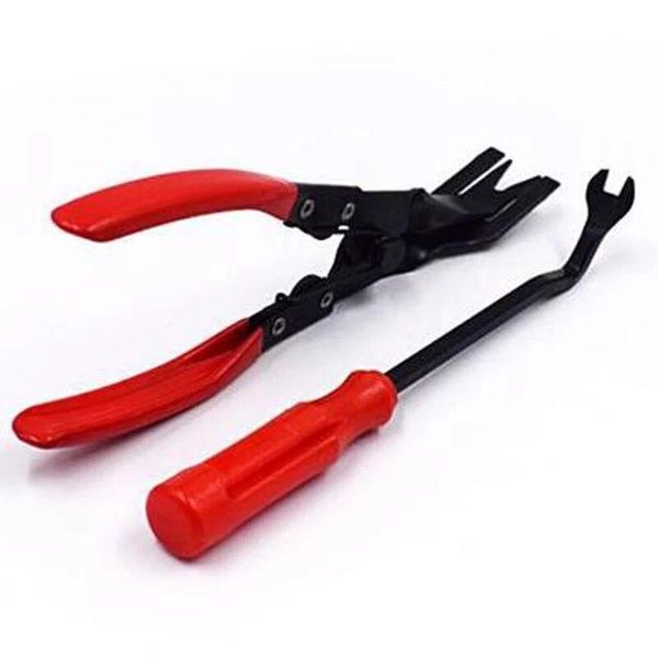 

professional hand tool sets 2pcs/set clip plier set fastener remover combo repair kit buckle plastic car door nail puller trim panels