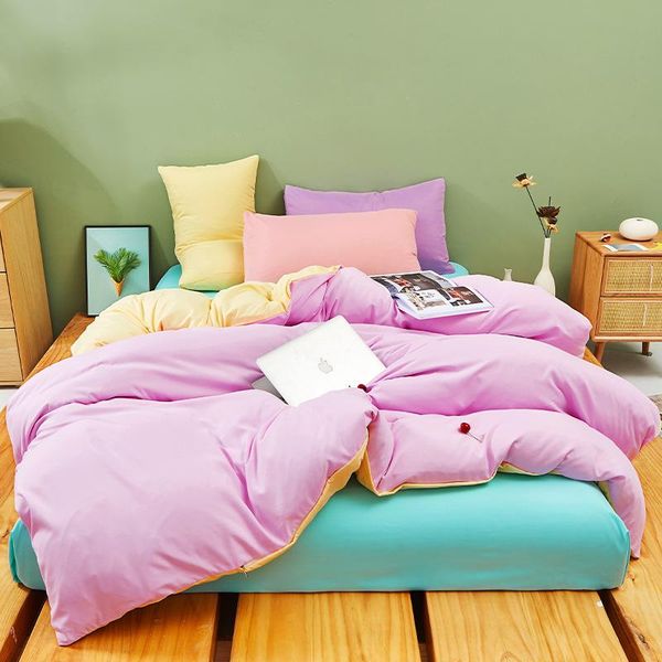 bedding sets duvet cover set 3 pieces color stitching bedclothes include bedsheet pillowcase comforter pink yellow blue oceania
bedding sets duvet cover set 3 pieces color stitching bedclothes include bedsheet pillowcase comforter pink yellow blue oceania