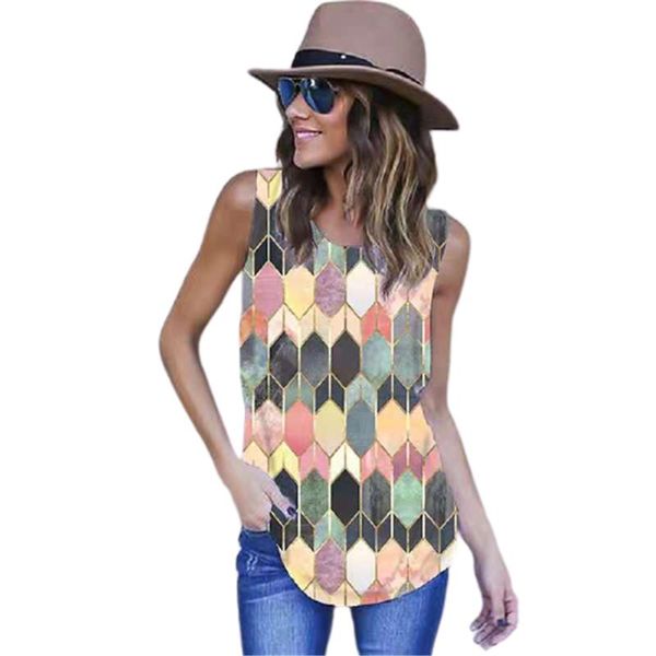 women's t-shirt women casual o-neck sleeveless tank s-3xl summer beach vintage plaid printed streetwear lady pullover oversize, White
women's t-shirt women casual o-neck sleeveless tank s-3xl summer beach vintage plaid printed streetwear lady pullover oversize, White