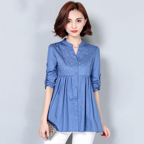 women's blouses & shirts 2021 women shirt cotton and linen printing elegant fashion long-sleeve o neck single-breasted female blouse cl, White
women's blouses & shirts 2021 women shirt cotton and linen printing elegant fashion long-sleeve o neck single-breasted female blouse cl, White