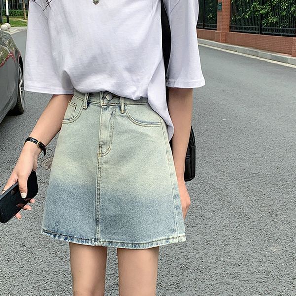 sml light blue a line denim skirt for women spring summer gradient high waist mini jeans skirts female (f9027 210423, Black
sml light blue a line denim skirt for women spring summer gradient high waist mini jeans skirts female (f9027 210423, Black
