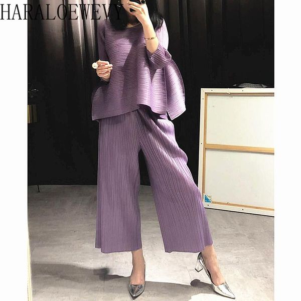 two piece dress azterumi spring summer women casual loose pleated pieces sets women's round neck and wide leg pants suit miyak pleats, White
two piece dress azterumi spring summer women casual loose pleated pieces sets women's round neck and wide leg pants suit miyak pleats, White
