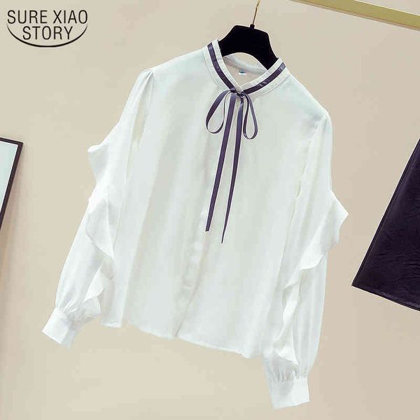 autumn fashion women blouse elegant ruffled bow collar ladies long sleeve chiffon feminine blusas 11164 210508, White
autumn fashion women blouse elegant ruffled bow collar ladies long sleeve chiffon feminine blusas 11164 210508, White