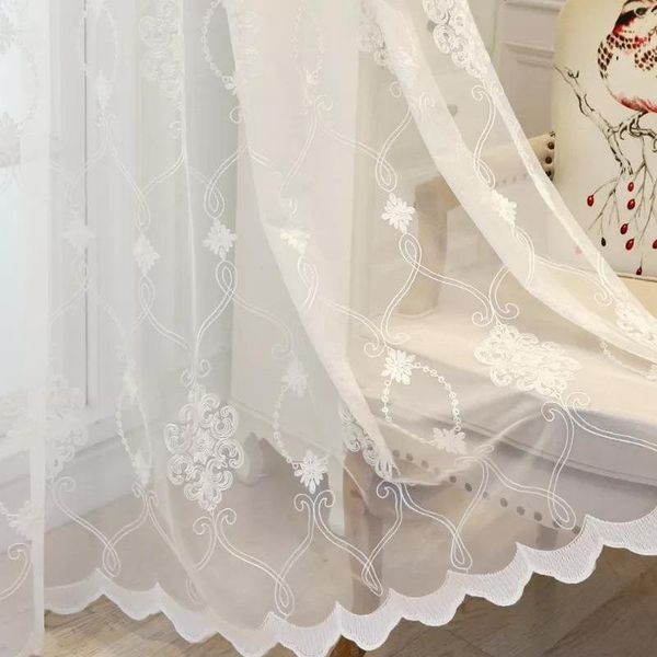 curtain & drapes white floral embroidered sheer for living room country style lace wave bottom mesh organza bay window m224c
curtain & drapes white floral embroidered sheer for living room country style lace wave bottom mesh organza bay window m224c