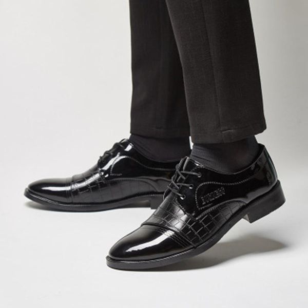 mens dress shoes pointed toe business wedding formal derby flats zapatos hombre classic gentleman, Black
mens dress shoes pointed toe business wedding formal derby flats zapatos hombre classic gentleman, Black