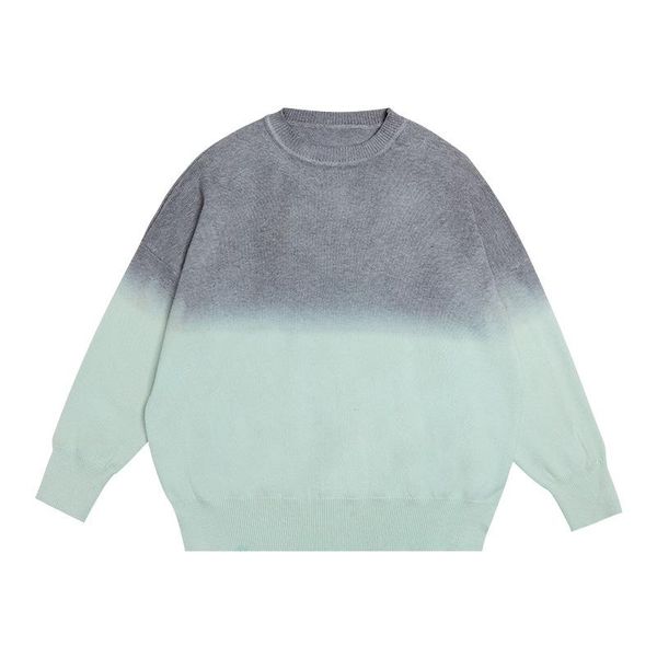 men's sweaters 2021 autumn and winter street retro hanging dyeing gradual loose casual trend sweater, White;black
men's sweaters 2021 autumn and winter street retro hanging dyeing gradual loose casual trend sweater, White;black