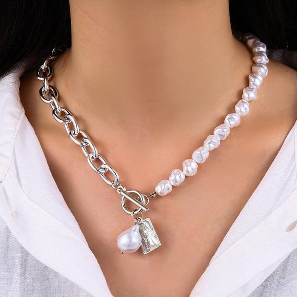 chains fashion punk pearl chain necklaces & pendants for women 2021 vintage gold choker pendant necklace girls jewelry accessories, Silver
chains fashion punk pearl chain necklaces & pendants for women 2021 vintage gold choker pendant necklace girls jewelry accessories, Silver
