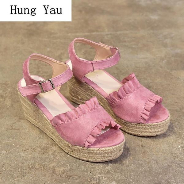 woman sandals shoes 2021 summer style wedges platform buckle strap gladiator women fashion slippers plus size 34-43, Black
woman sandals shoes 2021 summer style wedges platform buckle strap gladiator women fashion slippers plus size 34-43, Black