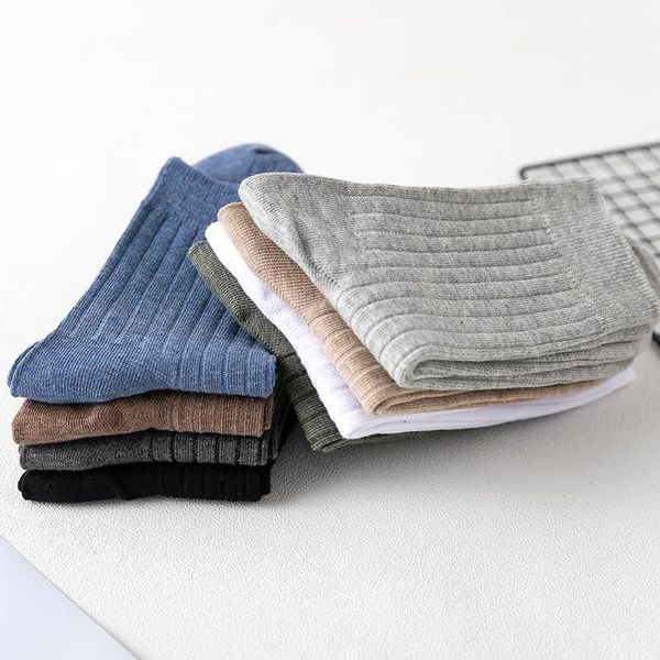 pairs men's cotton socks autumn winter classic solid color business middle tube casual breathable sox, Black
pairs men's cotton socks autumn winter classic solid color business middle tube casual breathable sox, Black
