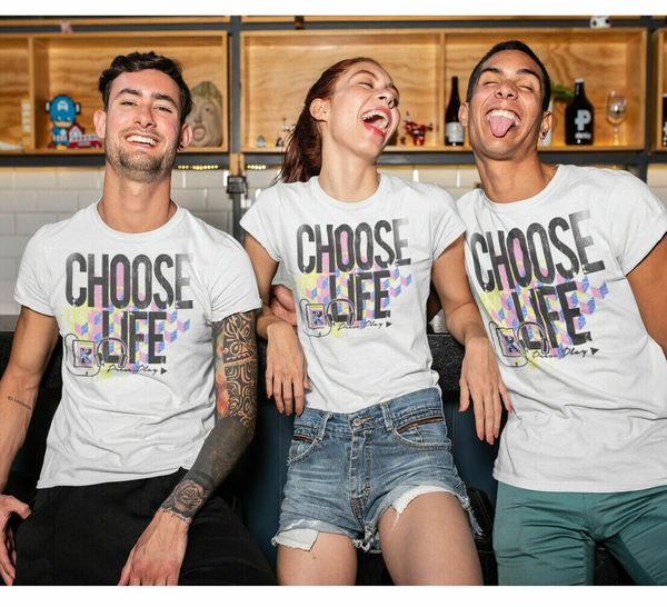 choose life t-shirt press play mens retro music wham headphone cassette 80s, White;black
choose life t-shirt press play mens retro music wham headphone cassette 80s, White;black