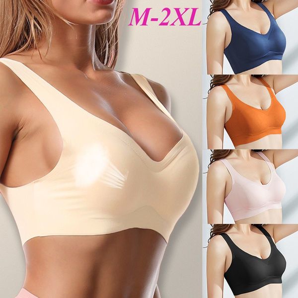 women wireless seamless padded bra yoga running gym sports bra ice silk breathable sleep bra crop vest underwear, Red;black
women wireless seamless padded bra yoga running gym sports bra ice silk breathable sleep bra crop vest underwear, Red;black