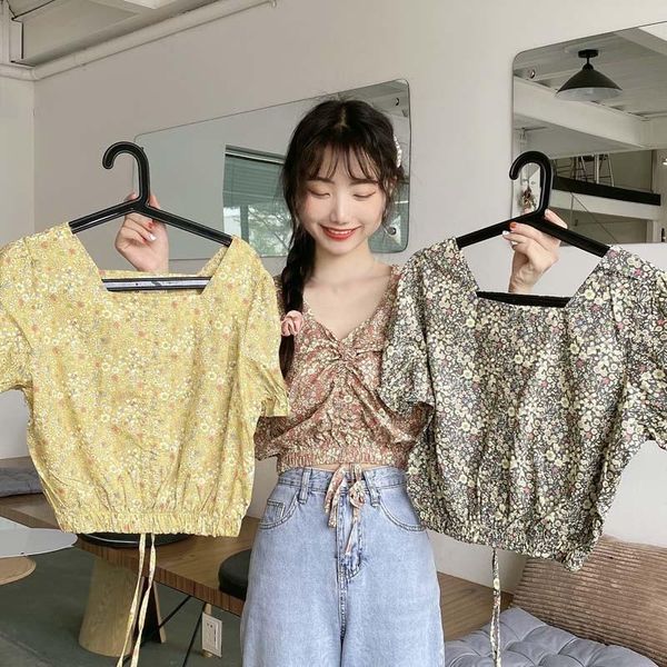 floral print puff sleeves shirt chic 2021 women slim streetwear casual square collar pullovers sweet women's blouses & shirts, White
floral print puff sleeves shirt chic 2021 women slim streetwear casual square collar pullovers sweet women's blouses & shirts, White