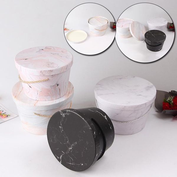 2pcs round shape gift boxes marble printed pattern decoratice packing flowers with handle wrapping candys for birthdaygift wrap
2pcs round shape gift boxes marble printed pattern decoratice packing flowers with handle wrapping candys for birthdaygift wrap