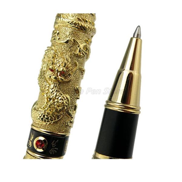 ballpoint pens jinhao brilliant gold metal double dragon playing pearl carving embossing roller ball pen professional office stationery writ, Blue;orange
ballpoint pens jinhao brilliant gold metal double dragon playing pearl carving embossing roller ball pen professional office stationery writ, Blue;orange