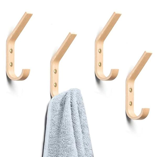 hooks & rails 4pcs wall mounted clothes hanger wooden decor coat hook load-bearing natural wood for bathroom
hooks & rails 4pcs wall mounted clothes hanger wooden decor coat hook load-bearing natural wood for bathroom