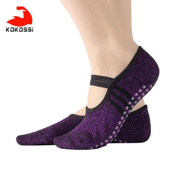 kokossi 1 pair yoga socks straps soft skin-friendly wear-resistant pvc non-slip gym dance training pilates floor sports sockings, Black
kokossi 1 pair yoga socks straps soft skin-friendly wear-resistant pvc non-slip gym dance training pilates floor sports sockings, Black