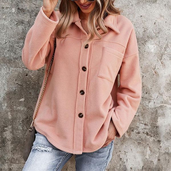 women's jackets autumn 2021 trend casual loose ladies jacket outwear solid fluffy single-brasted coat drop-shoulder long sleeve, Black;brown
women's jackets autumn 2021 trend casual loose ladies jacket outwear solid fluffy single-brasted coat drop-shoulder long sleeve, Black;brown